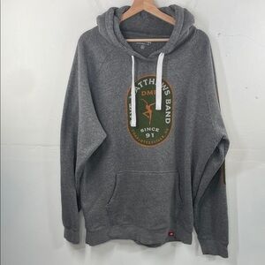 Sportique Dave Matthew’s Band Hooded Sweatshirt Gray size XXL